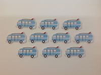 Boyle - Painted Wood Shapes - Kombi Van with Surfboard